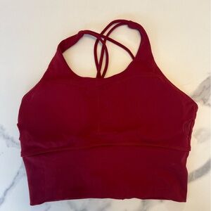 Muse Burgundy Strappy Sports Bra